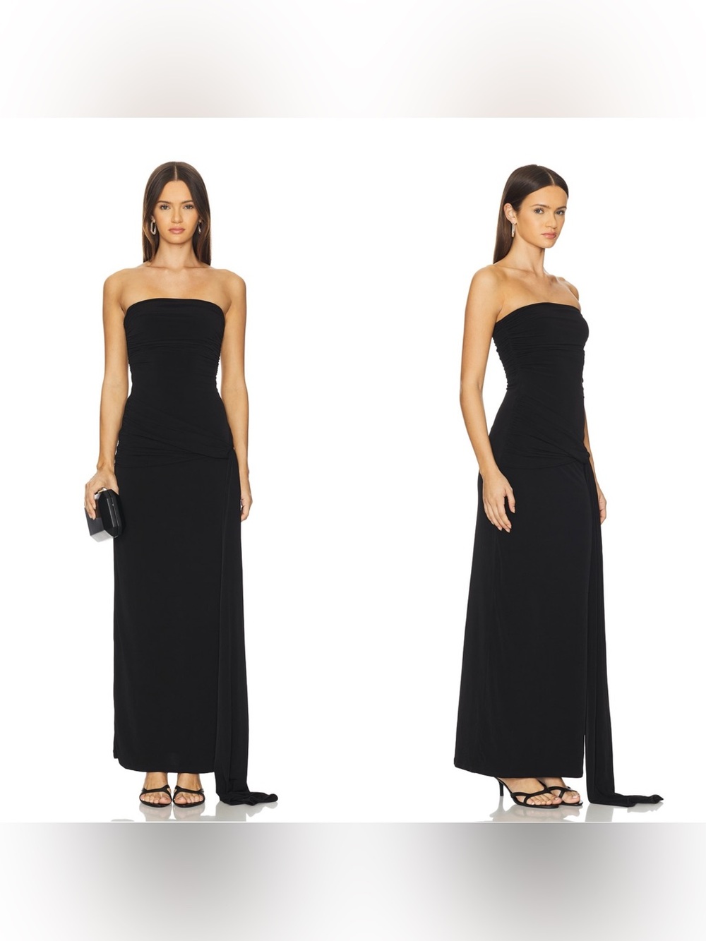 NWT Lovers and Friends Adley strapless gown in black
